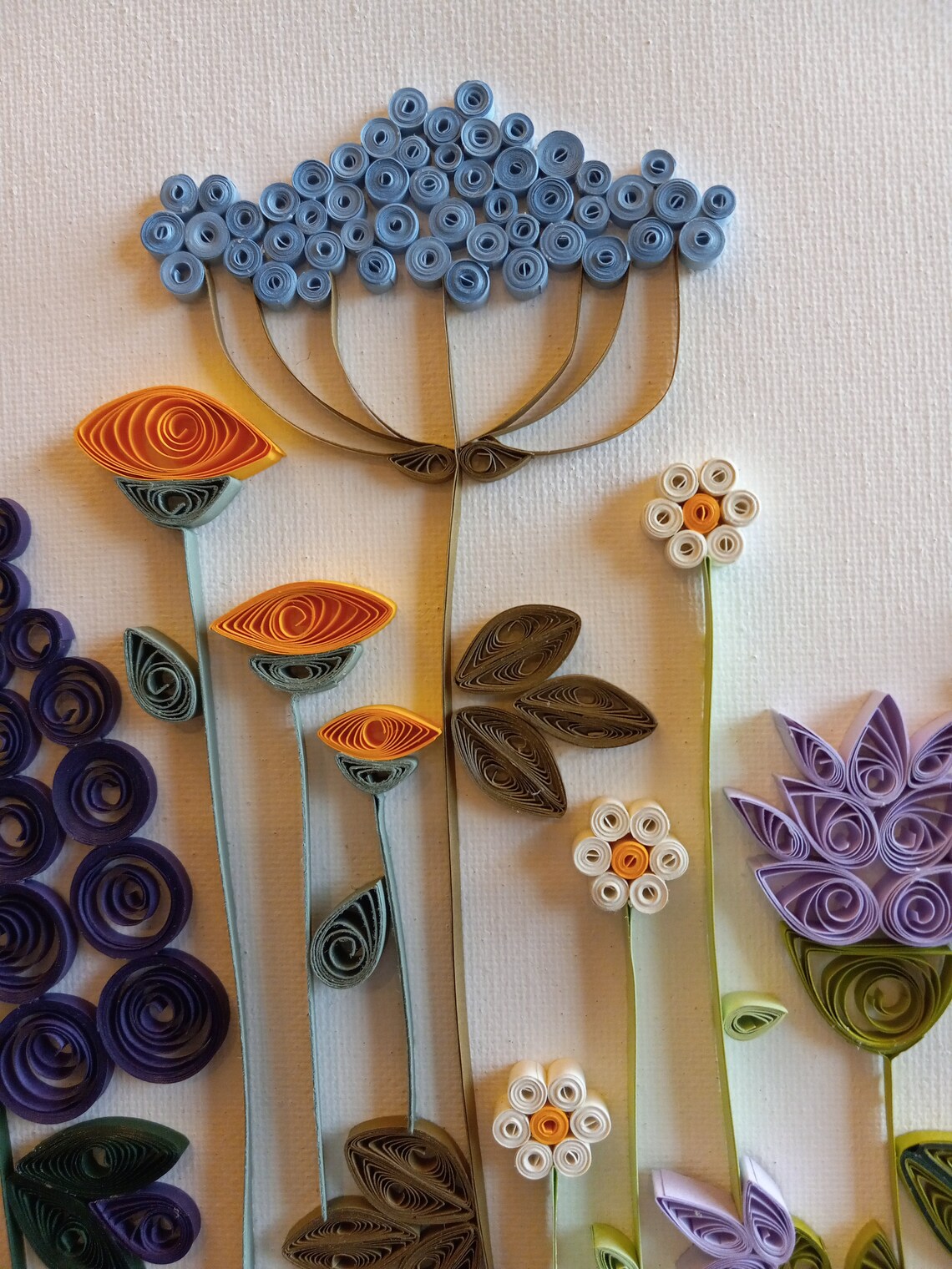 Quilled Paper Wildflowers Flower Art Floral Decor Wall Art Etsy