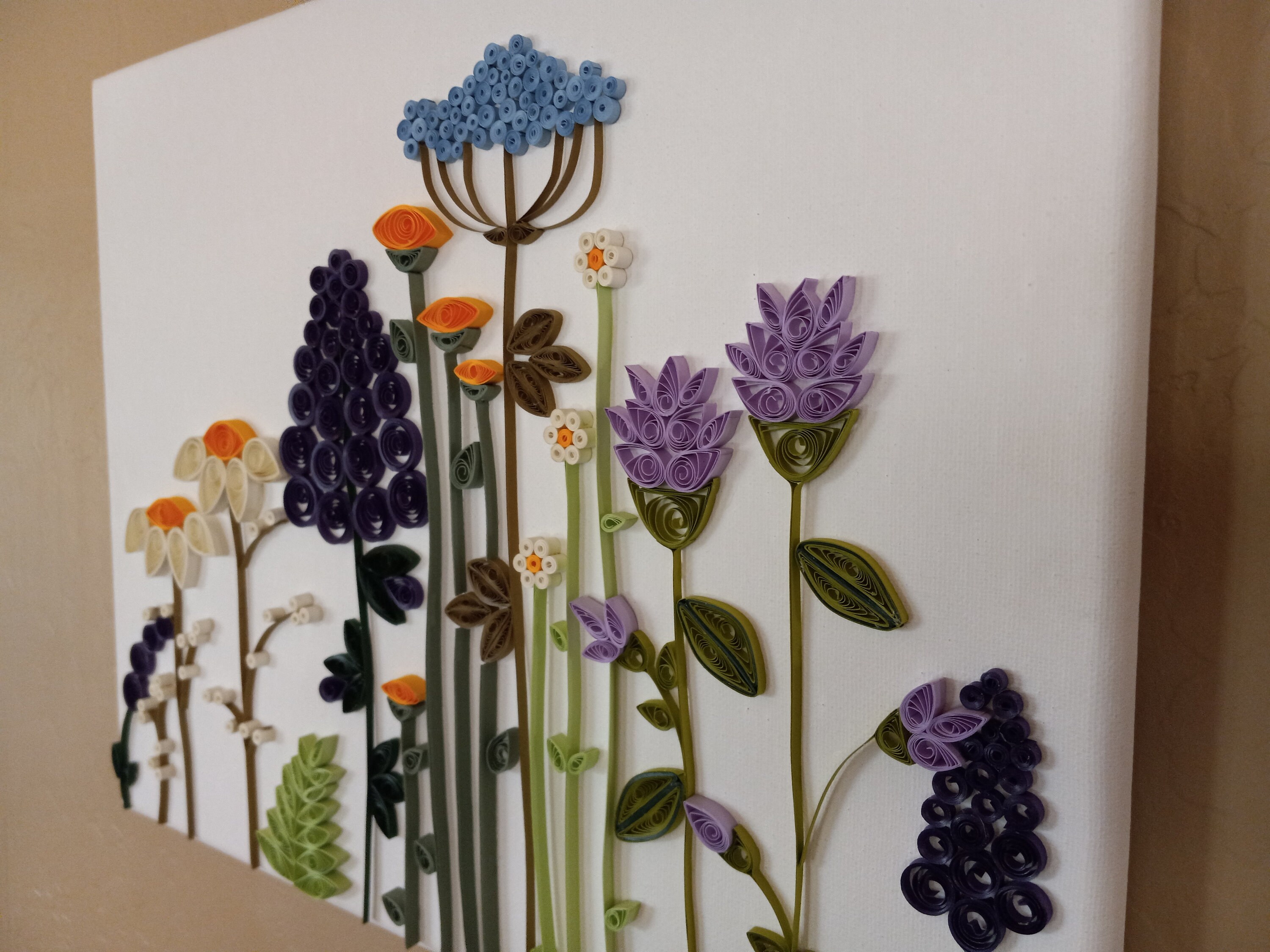 Quilled Paper Wildflowers Flower Art Floral Decor Wall Art Etsy