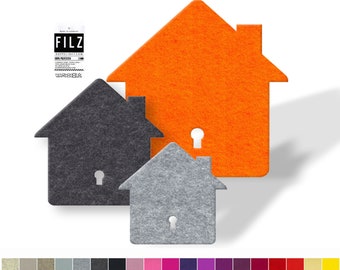 Moderne HAUS FILZ Untersetzer Tassenuntersetzer Platzset 9 Größen - Farbwahl! Immobilien Deko / Einweihungsparty