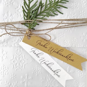 10 FROHE WEIHNACHTEN Geschenkanhänger - Fahnen -  Anhänger / Etiketten