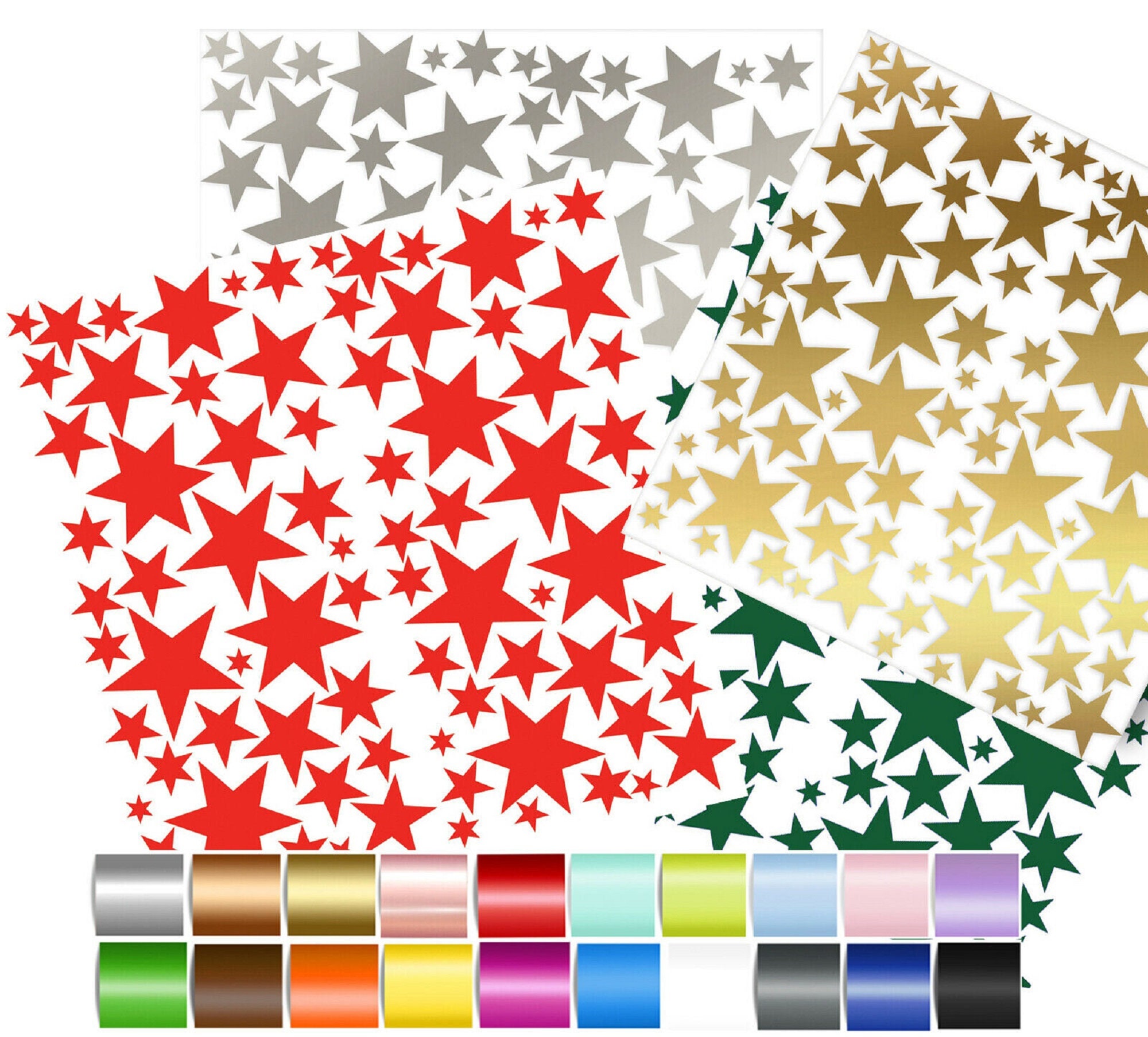 Selbstklebende Glitzer-Sterne, Stern-Aufkleber, zum Selbermachen und  kreativen Gestalten von Karten, Weihnachten, 6 Stück silber : :  Küche, Haushalt & Wohnen
