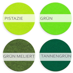 FILZ Untersetzer Tassenuntersetzer Glasuntersetzer Platzset 10-15-20-25-35 RUND Kreis 50 Farben vegan & waschbar Bild 7