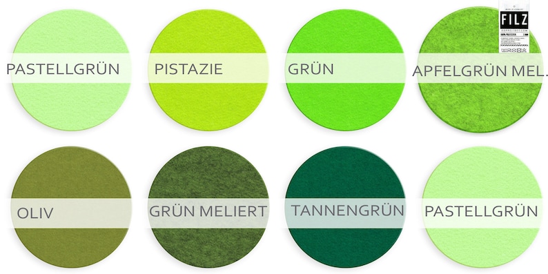 FILZ Untersetzer Tassenuntersetzer Glasuntersetzer Platzset 10-15-20-25-35 RUND Kreis 50 Farben vegan & waschbar Bild 7