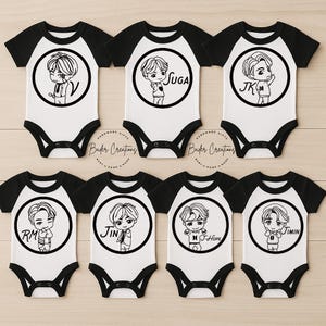 K-Pop Inspired Baby Onesie: Kpop Chibi Style, Tiny Tan