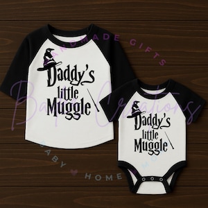Daddy&#39;s Little Muggle Shirt or Onesie: Wizard Baby & Toddler Tee