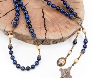 Saint Hildegard of Bingen Heirloom Bronze Catholic Rosary