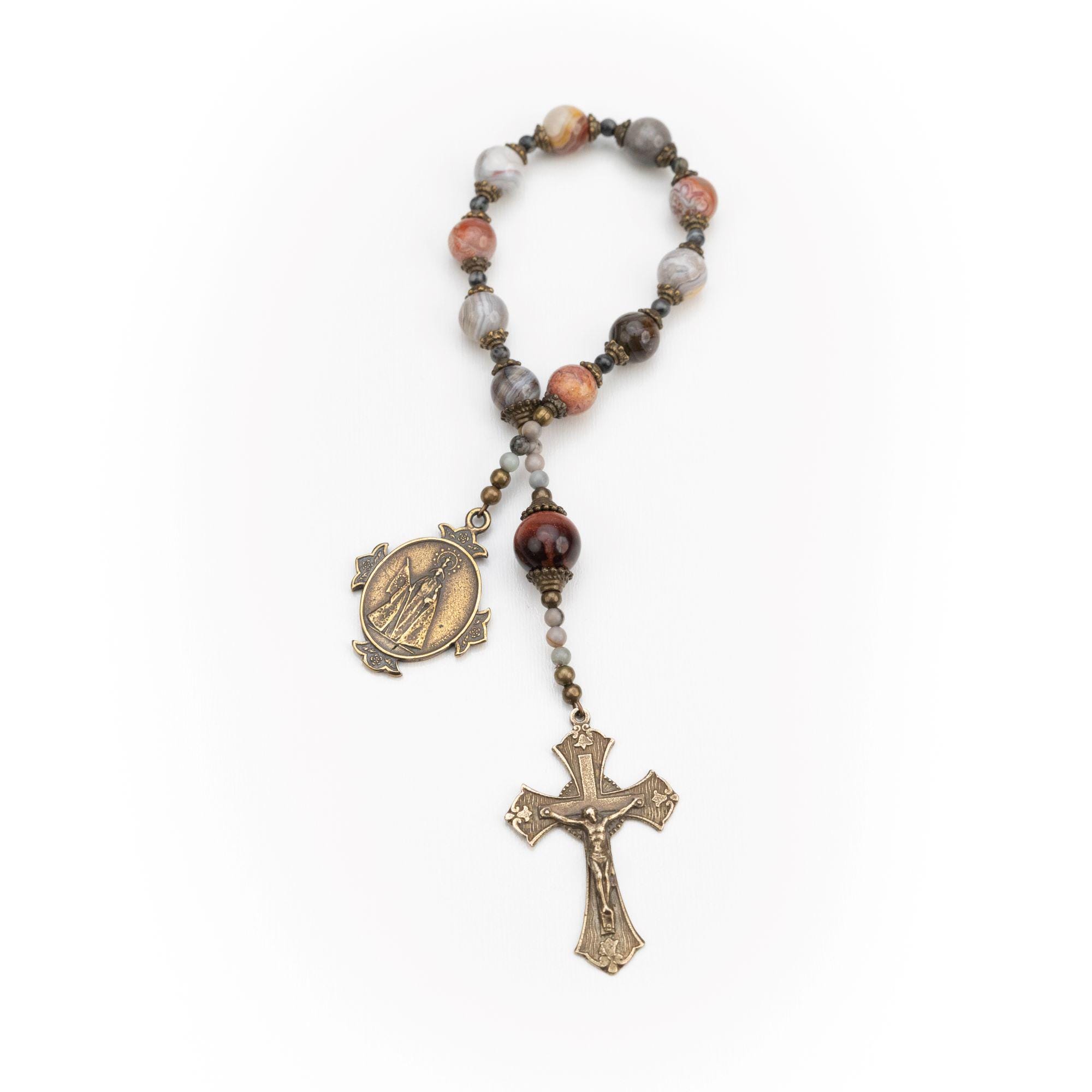 Our Lady of the Rosary Vintage Catholic Decade Rosary, Laguna Lace ...