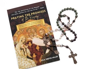 LIMITED EDITION ~ Pray the Promises Full Size Gemstone Rosary w/Gift Box Option to add the Beautiful Praying the Promises of the Rosary Book