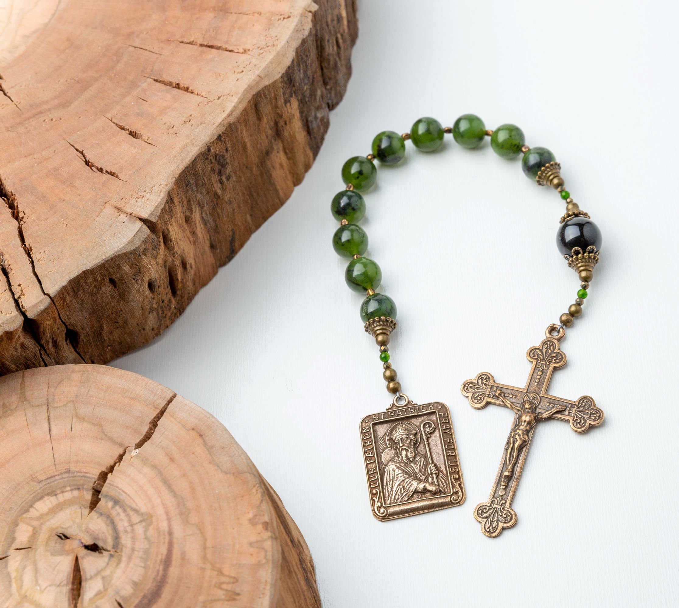 Silver Finish St Gift Boxed St Gabriel Possenti Rosary with 6mm Peridot Color Fire Polished Beads Gabriel Possenti Center and 1 3/8 x 3/4 inch Crucifix Silver Finish St Gift Boxed St Gabriel Possenti Rosary with 6mm Peridot Color Fire Polished Beads Gabriel Possenti Center and 1 3/8 x 3/4 inch Crucifix