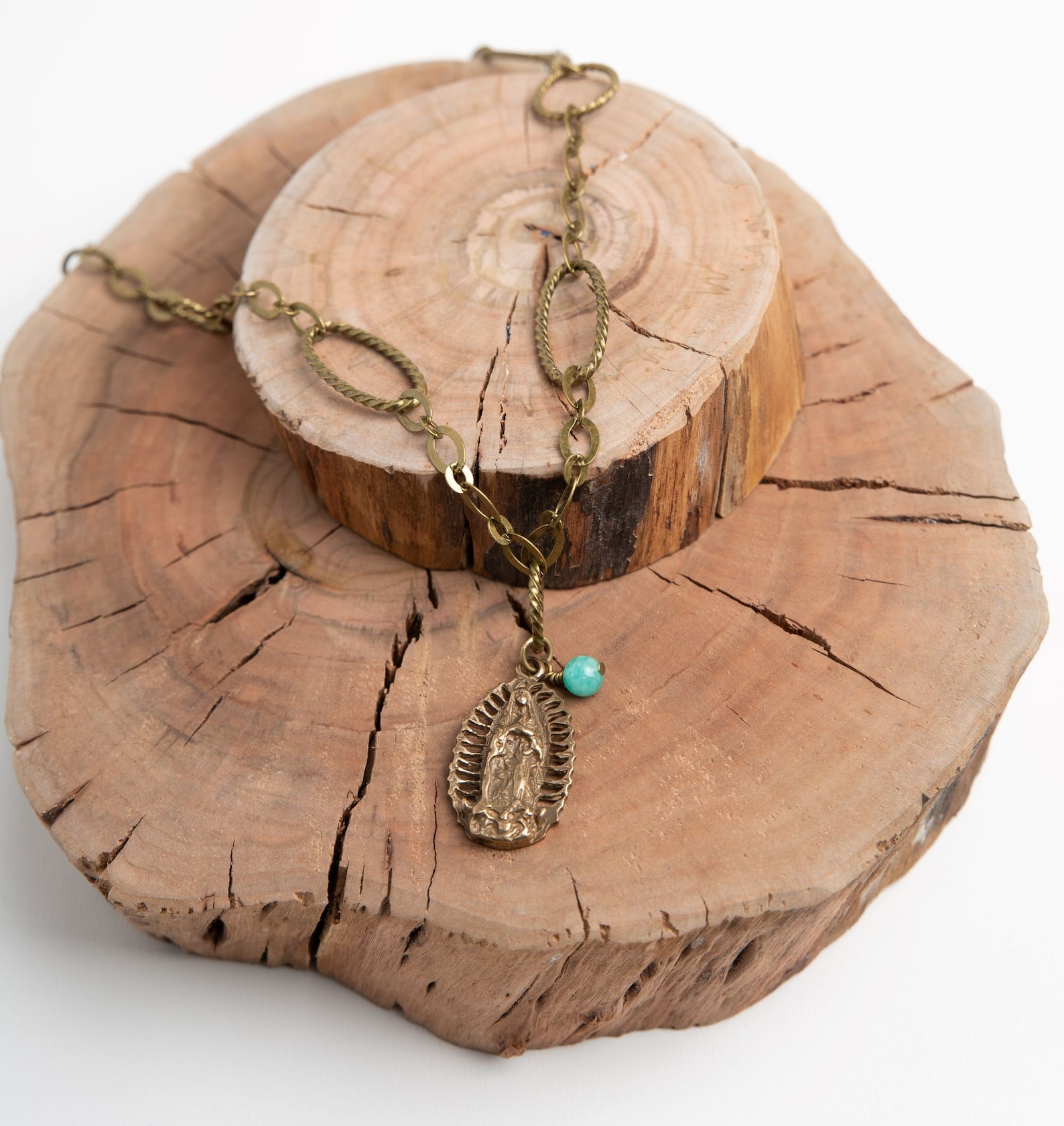 Unique Our Lady of Guadalupe Vintage Catholic Necklace on a Etsy