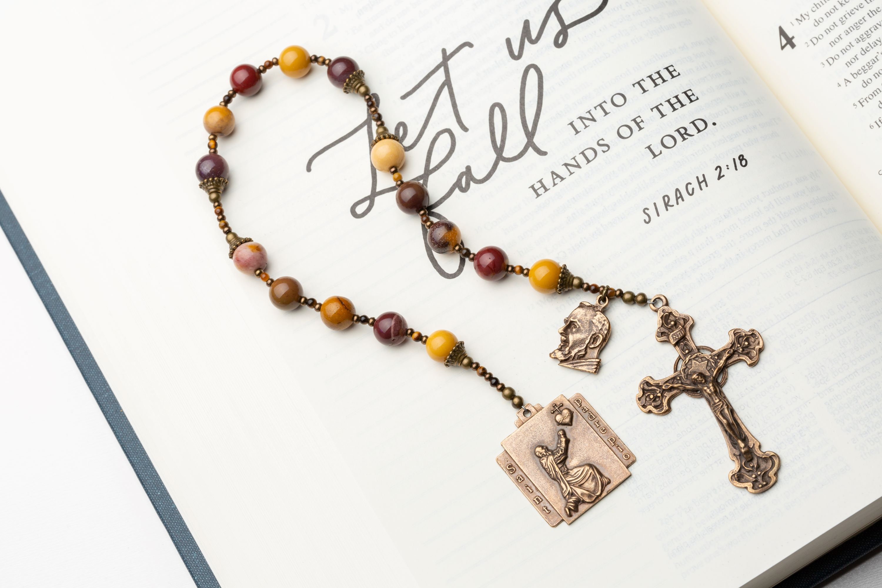 Saint Padre Pio Chaplet for Men or Boys, Handmade Heirloom Rosary Beads