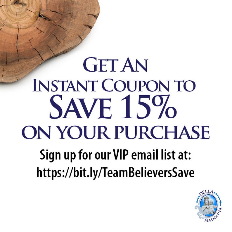 Instant Coupon Announcement to save 15% by signing up for our VIP email list at
https://bit.ly/TeamBelieversSave
