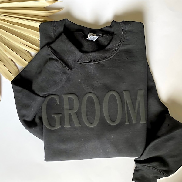 Groom sweatshirt, Embossed Groom sweatshirt, Groom gift, Groom crewneck sweatshirt