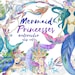 Mermaid clip art, mermaid clipart, watercolor, siren clipart, mermaids clip art, Sea, mermaids clipart, fantasy clipart, ocean, fairytale