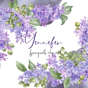 Lilac wreath clipart, Watercolor purple floral wedding border clip art, Boho invitation,  gooseberry png bouquet, printable