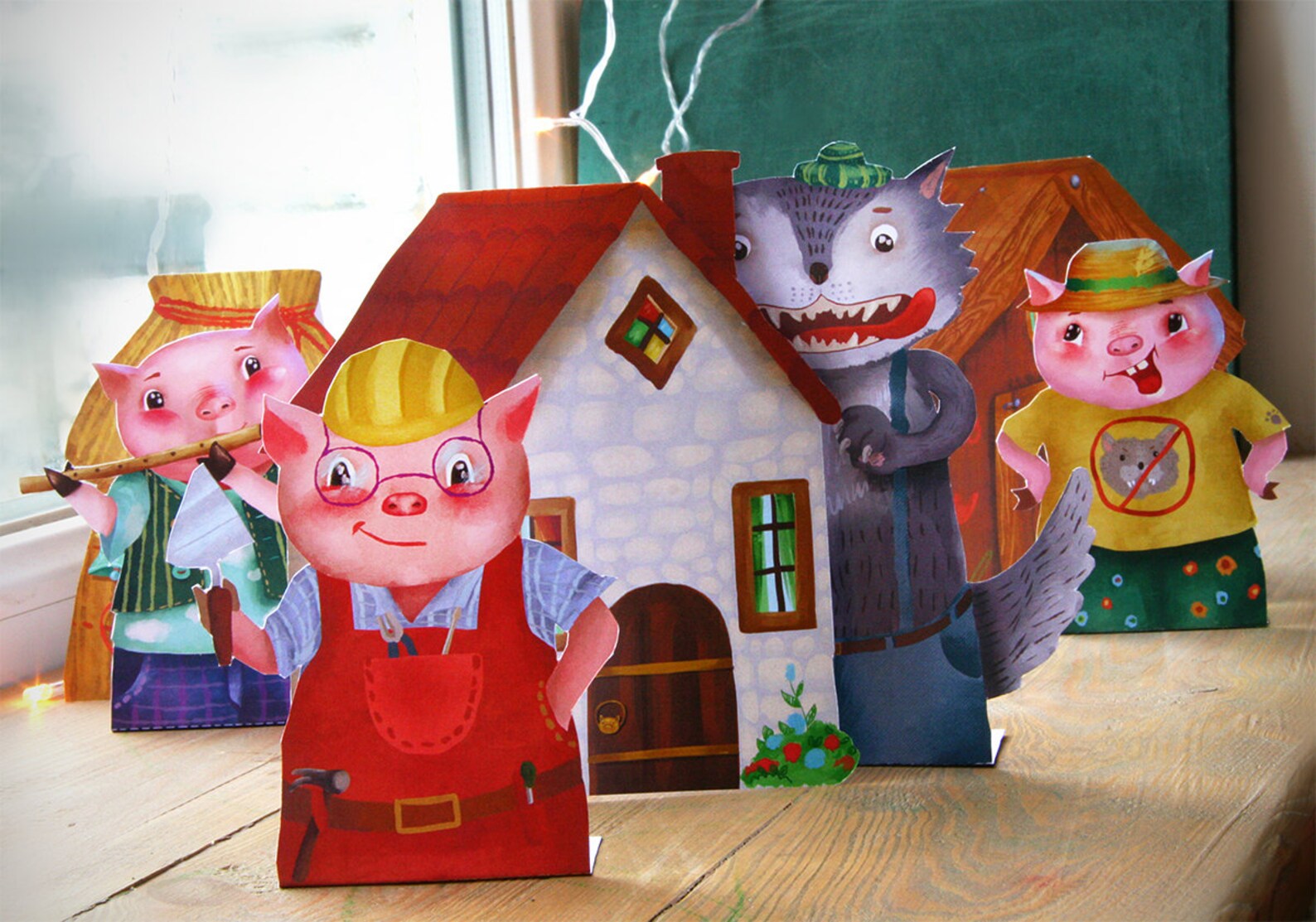 Paper craft puppet theatre digital Finger for kids printable Etsy