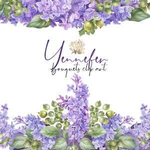 Imágenes prediseñadas de bordes de lila y grosella, imágenes prediseñadas de ramo de boda floral púrpura acuarela, invitación de Boho imprimible DIY png