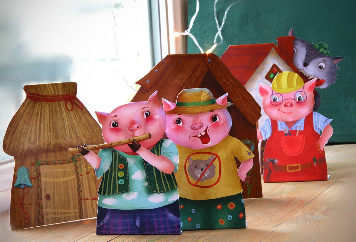 Paper Craft Puppet Theatre Digital Instant Download Finger for Etsy UK