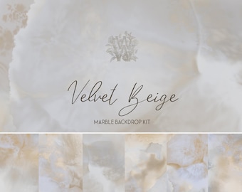 Beige Marble Digital Paper: Velvet Watercolor Texture (12x12 inches, 300 DPI)