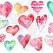 Romantic clip art, Watercolor Heart Clip Art, Valentines Clip Art, heart clipart , valentines clipart, love clipart, watercolor hearts