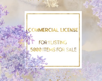 Commercial License - NO Credit required / for Single product/ 5000 sales