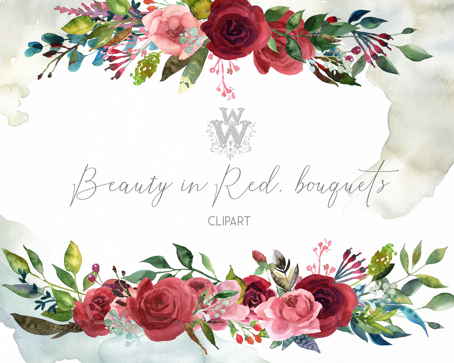 Red Roses Border Clipart