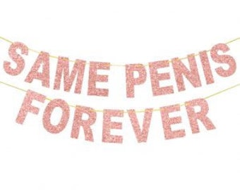Pink Same Penis Forever Banner