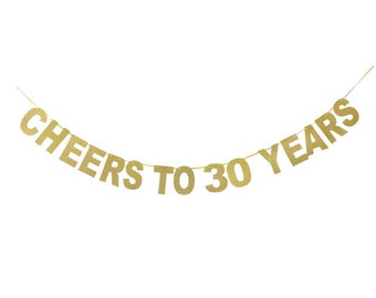 Cheers to 30 Years Banner | 30th Birthday Banner