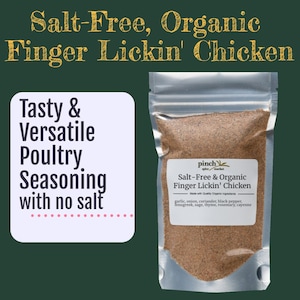 Finger Lickin’ Chicken | Organic Salt-Free Version | Zero Salt, 100% Flavor!
