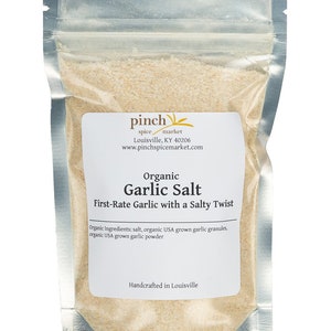 Organic Garlic Salt Made with The Highest Quality Californian-Grown Garlic