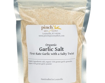 Organic Garlic Salt Made with The Highest Quality Californian-Grown Garlic