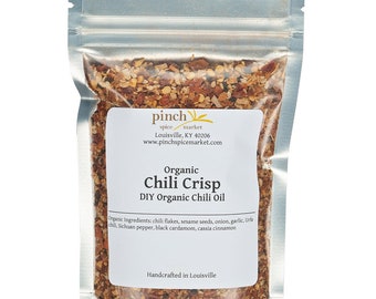 Mezcla seca de chile crujiente orgánico: condimento picante casero