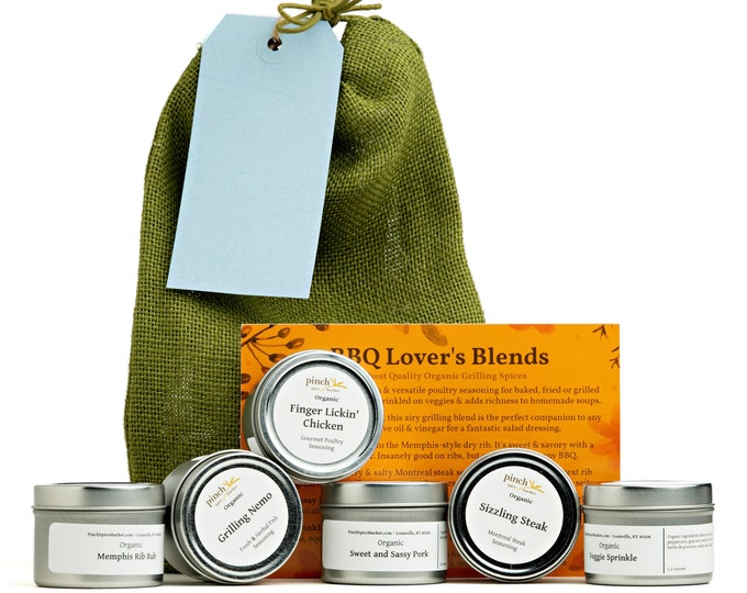 Organic BBQ Spice Gift Bag: Gourmet Seasonings & Rubs