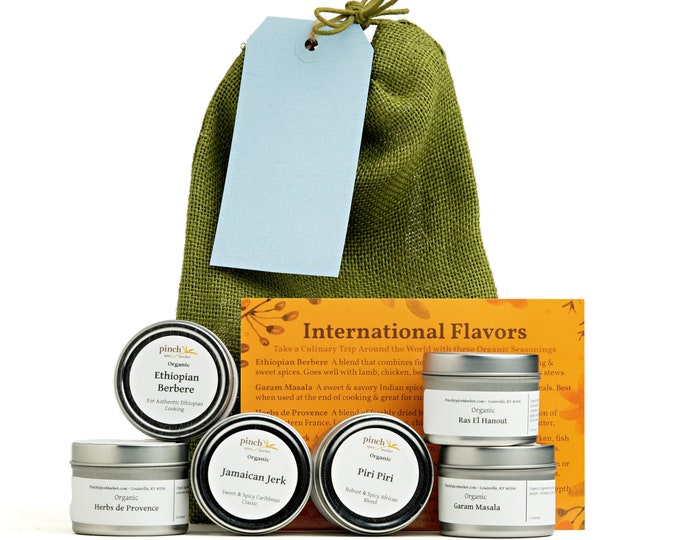 Organic International Spices Gift: Gourmet Seasonings for Travelers & Chefs