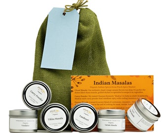 Organic Indian Spices Gift Bag | For People Who Love Food