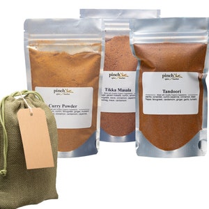 Organic Indian Spices Bundle (3-Pack) | Masalas: Curry Powder, Tikka Masala & Tandoori