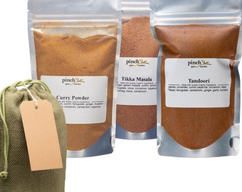 Organic Indian Spices Bundle (3-Pack) | Masalas: Curry Powder, Tikka Masala & Tandoori