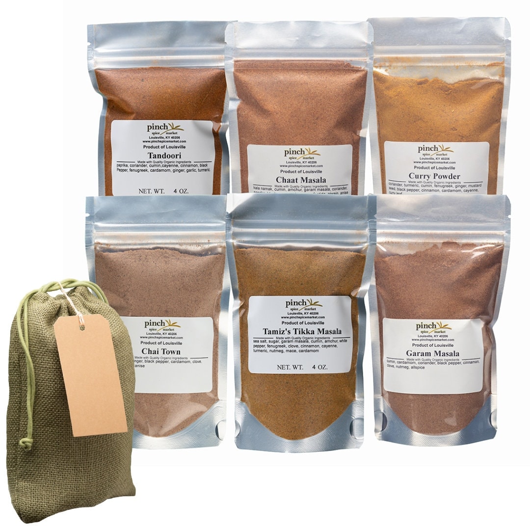 Indian Masalas 6-pack Bundle Indian Spices Gift Organic