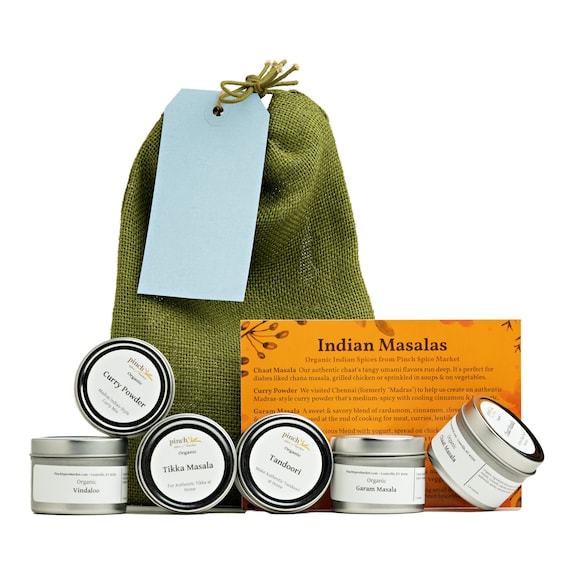 Organic Indian Spices Gift Bag | For People Who Love Food