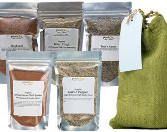 Organic Salt-Free Seasonings | 5-Pack Bundle / Gift Bag of Best-Selling Saltless Spices