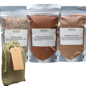 BBQ Spice Gift Bag: Steak, Pork, Rib Rub - Organic Grilling