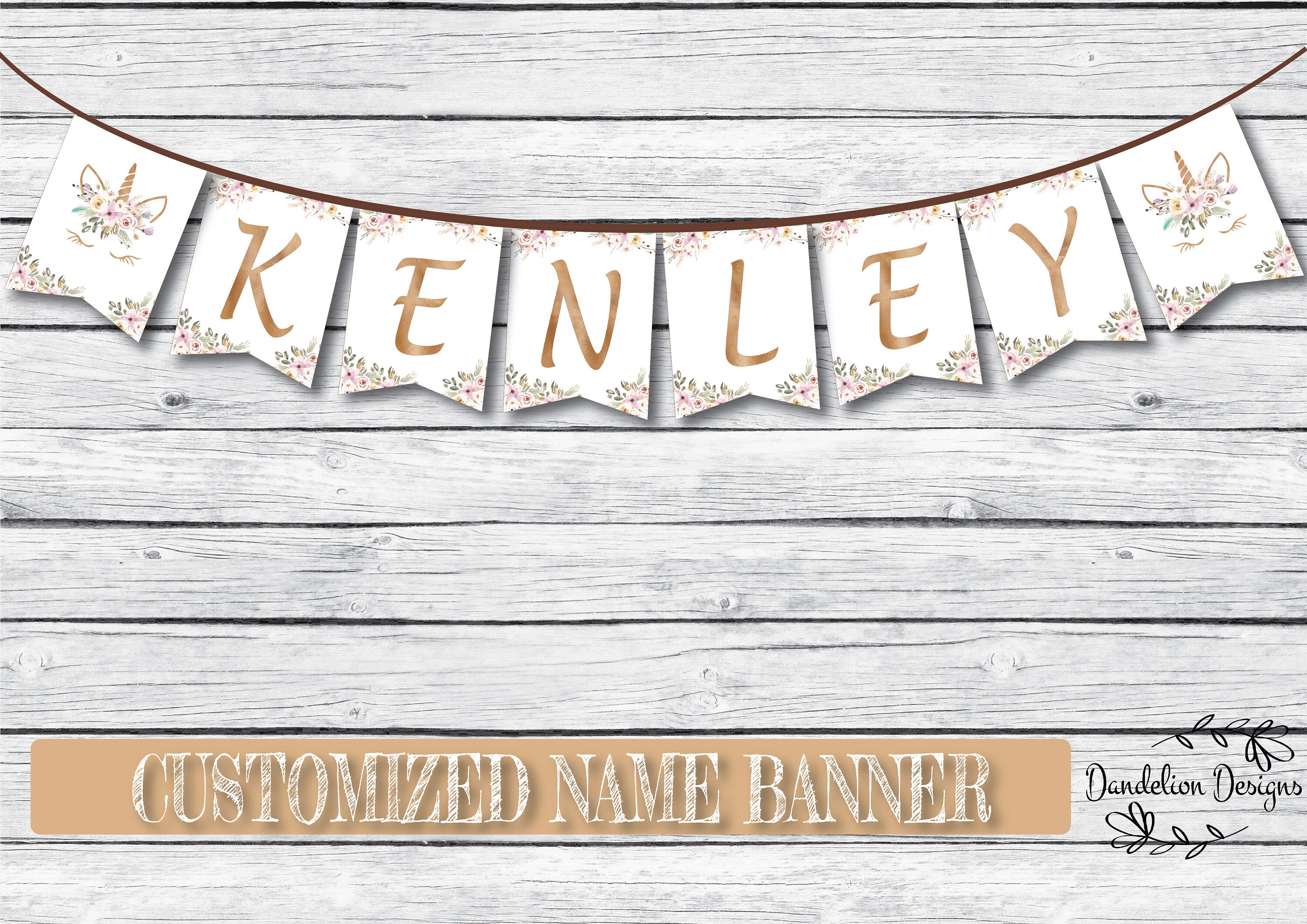 Unicorn birthday banner Name banner Unicorn party baby | Etsy