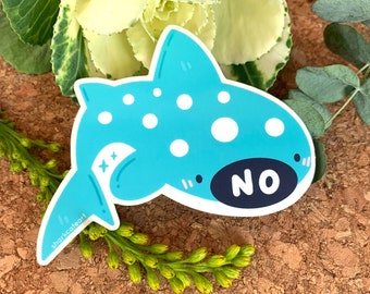 Whale Shark CLEAR Sticker / Lindo Sticker Divertido de Animales Oceánicos