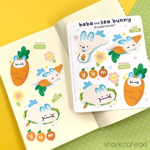baba the sea bunny Briefpapier Sticker Sheet