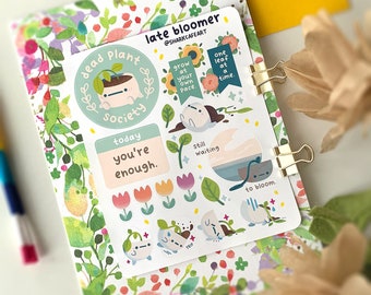 late bloomer Stationery Sticker Sheet