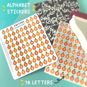 carrots Alphabet Stationery Sticker Sheet