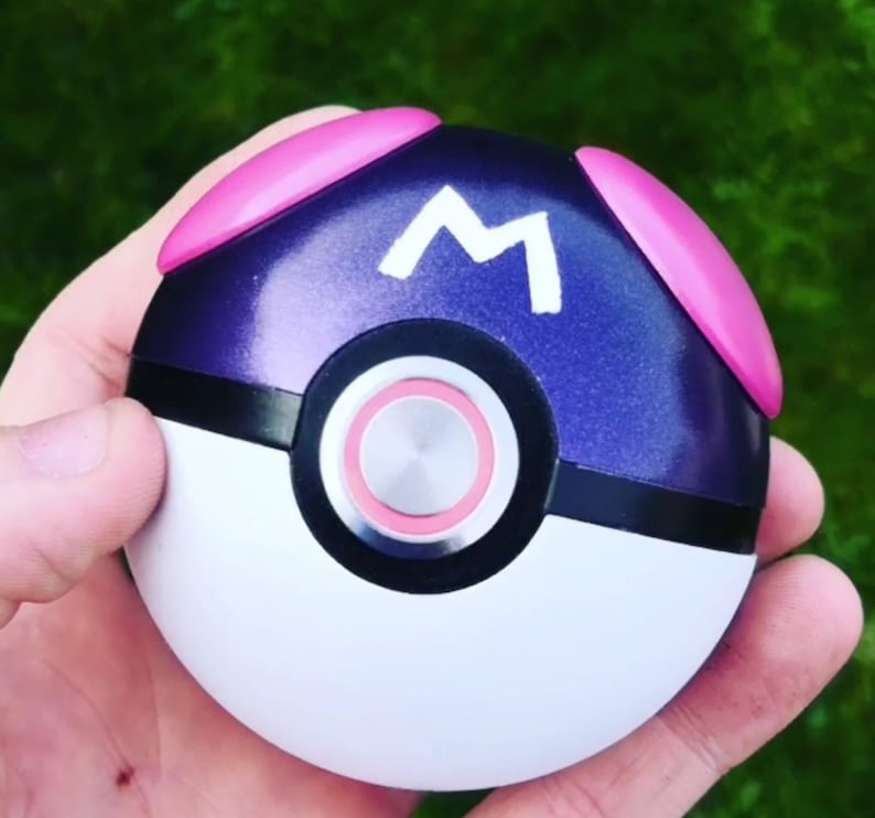 Realistic Pokeball With Light Up Button Cosplay Display Item Etsy 