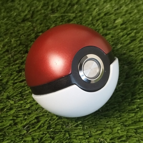 Light-Up Pokeball Ring Case: Geeky Proposal Ring Holder with Display Stand