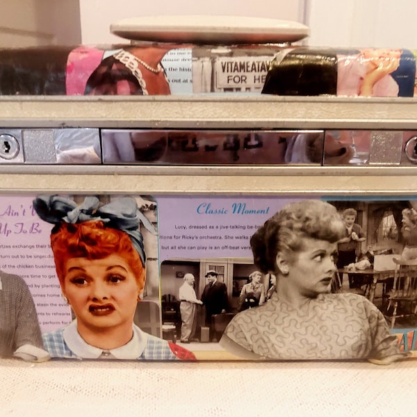 MADE TO ORDER: I Love Lucy Inspired Vintage Train Case/Makeup Case