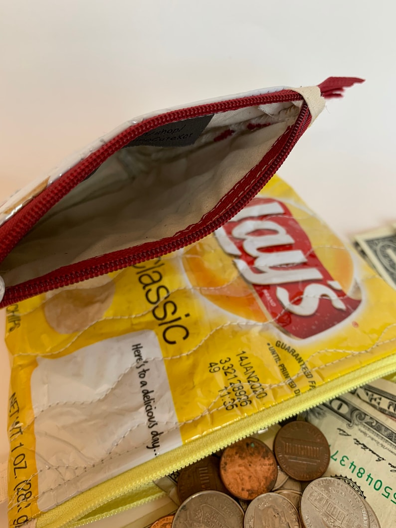 Lays Potato Chip Bag With Zipper Fully Lined Zipper Bag Etsy